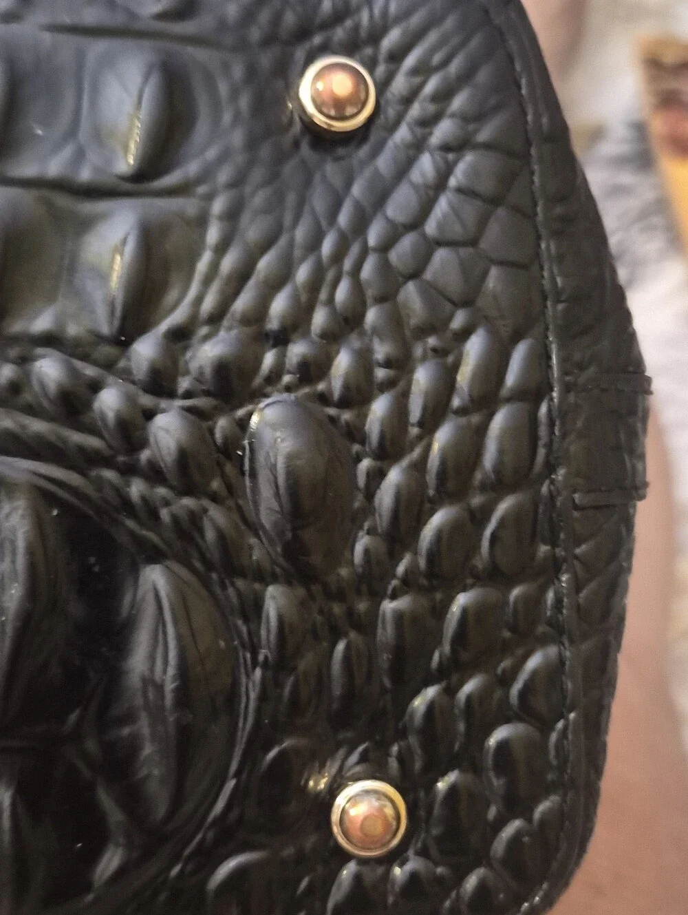Brahmin Duxbury Nara Satchel Black With Gold Studs